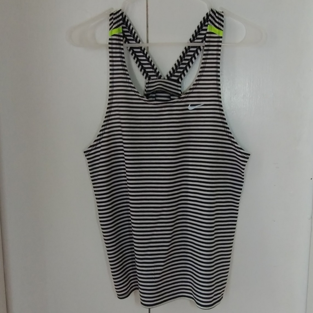 Nike Dri-Fit Women's Thank Top, white and black color size (S)